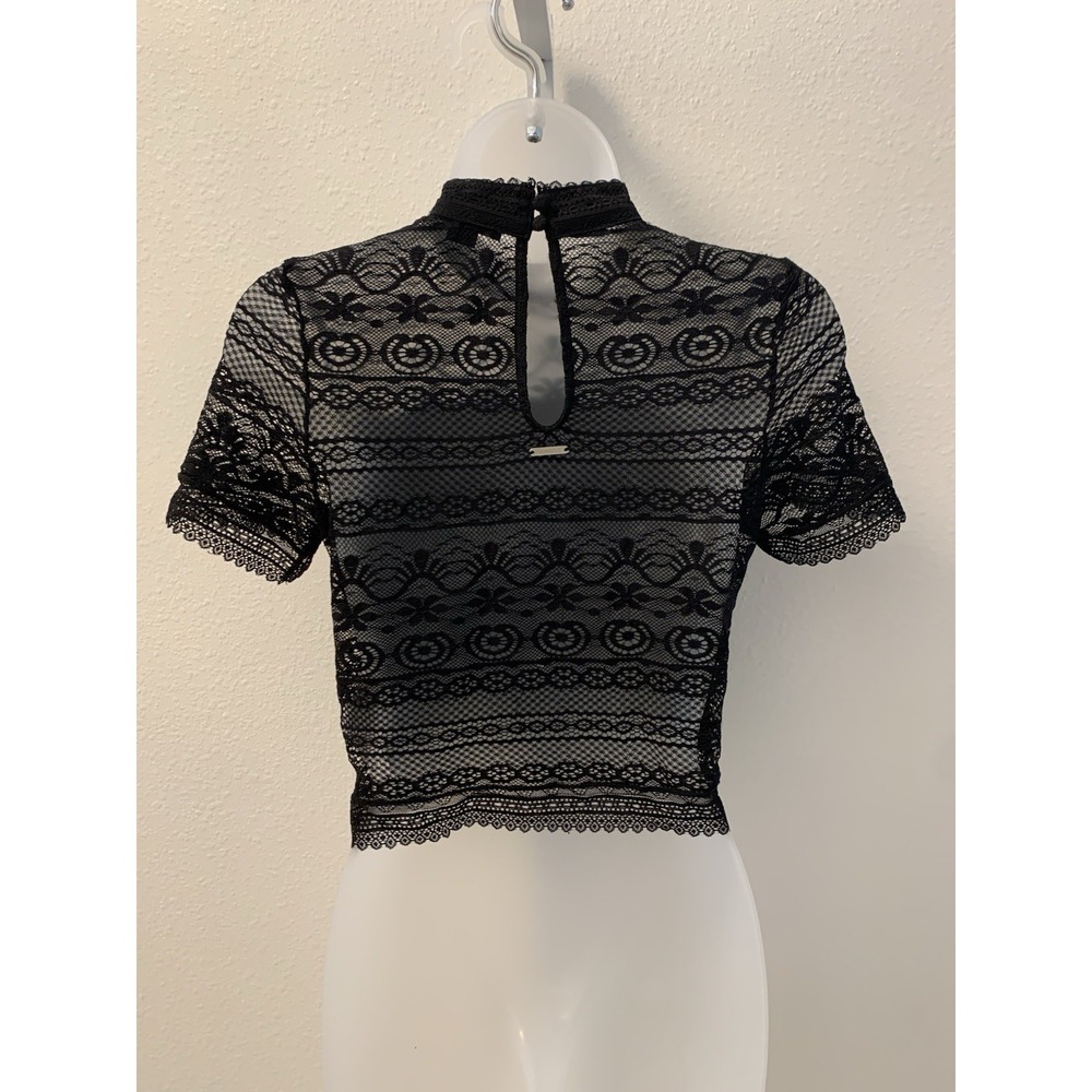 Guess Adelaide Lace Cropped Top Size S - Picture 6 of 6